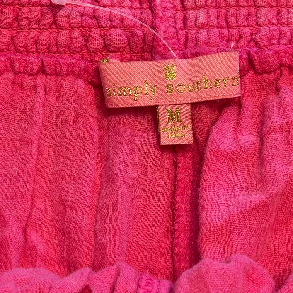 Bright Pink Smocked Waist Wide-Leg Pants Sz M NWT - Picture 12 of 16
